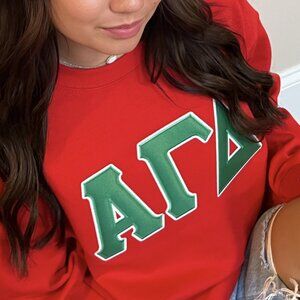 Alpha Gamma Delta Letter Sweatshirt